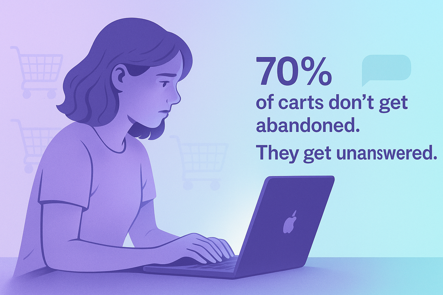 Ecommerce shoppers don’t abandon carts because of bad UX — they leave when their questions go unanswered. Human support reduces cart abandonment and boosts conversions