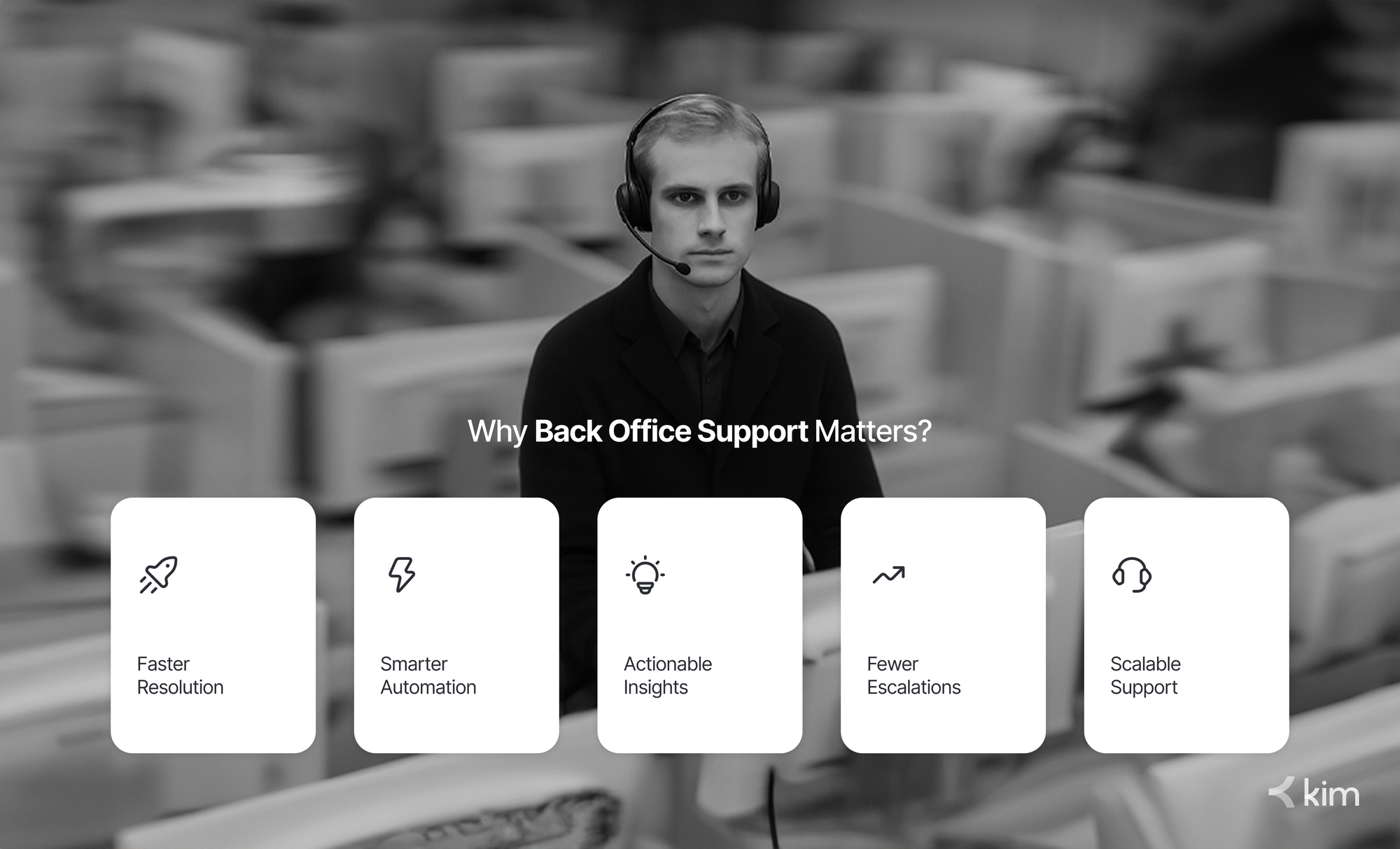 Overview of why back office support matters for DTC customer service, including faster resolution, automation, insights, and scalability