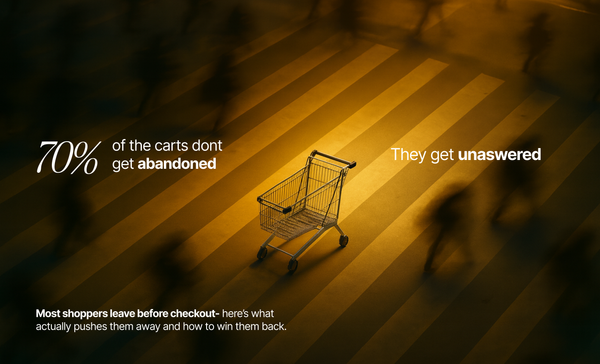 Why 70% of online carts are abandoned due to unanswered customer questions and lack of real-time support